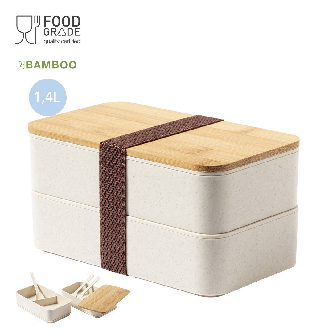 Porta Pranzo Zenbasket in PP e Bambù | Stile, Funzionalità e Sicurezza per i Tuoi Pasti Fuori Casa | naturale